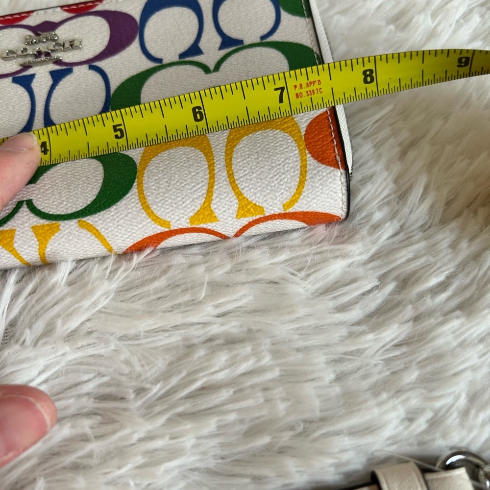 Coach Colorful Signature Pattern Wallet - Picture 7 of 8